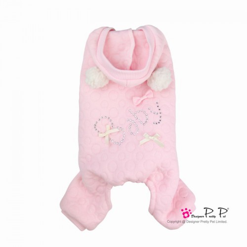 Roze jumpsuit met opdruk baby van pretty pet